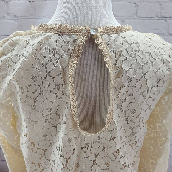 FRENCH Connection Cream Lace Long sleeve - Picture 6 of 16